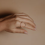 Luxury Architect Circle | OR-8216 in 18-karat gold with hand-set natural diamonds, designed in Belgium.