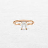Emerald Solitaire Engagement Ring | OR-0002
