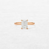 Emerald Solitaire Engagement Ring | OR-0002