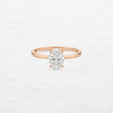 Oval Solitaire Engagement Ring | OR-0003