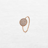 Silhouette Circle | OR-8141 with ethically sourced natural diamonds in 18k gold, handcrafted in Antwerp.