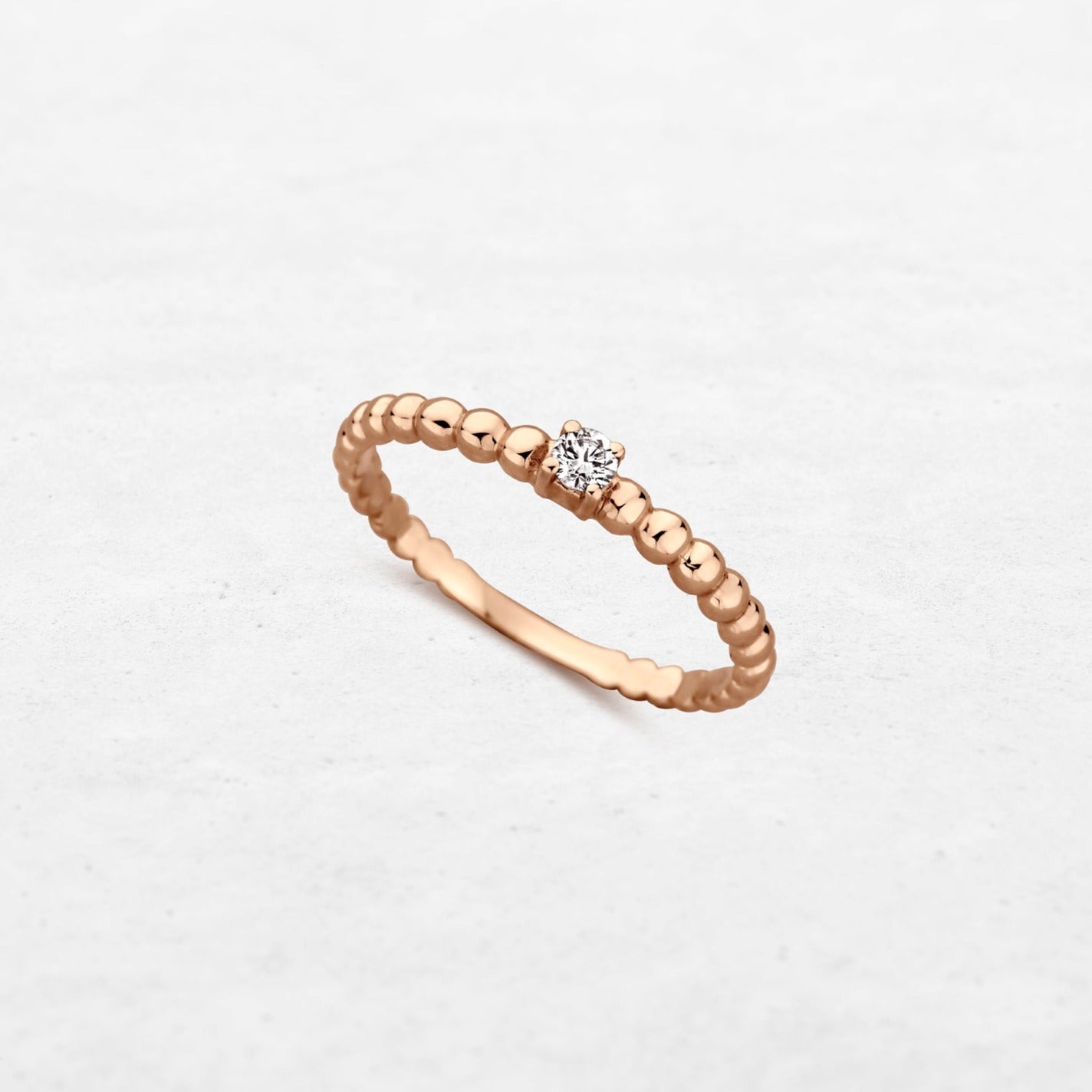 Stack Diamond Ring | OR-5273 with ethically sourced natural diamonds in 18k gold, handcrafted in Antwerp.