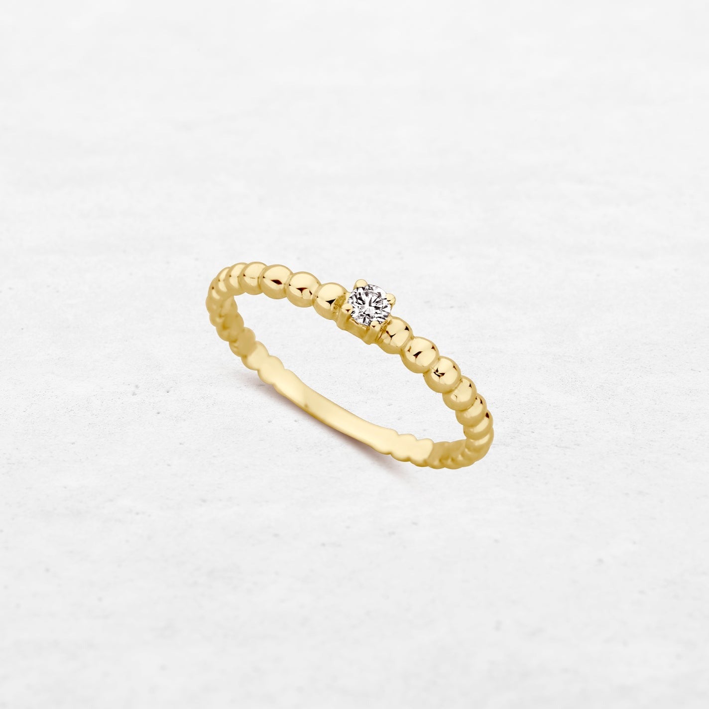 Timeless Stack Diamond Ring | OR-5273 with natural diamonds and 18k gold, responsibly made in Antwerp.
