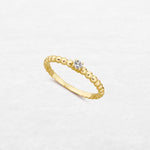 Timeless Stack Diamond Ring | OR-5273 with natural diamonds and 18k gold, responsibly made in Antwerp.