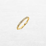 Half Alliance Ring | OR-5200 with ethically sourced natural diamonds in 18k gold, handcrafted in Antwerp.