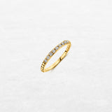 Half Alliance Ring | OR-5200 with ethically sourced natural diamonds in 18k gold, handcrafted in Antwerp.