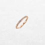 Timeless Half Alliance Ring | OR-5200 with natural diamonds and 18k gold, responsibly made in Antwerp.