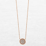 Luxury Plateau Necklace | OP-4041 in 18-karat gold with hand-set natural diamonds, designed in Belgium.