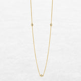 Timeless Triad Necklace | OP-5164 with natural diamonds and 18k gold, responsibly made in Antwerp.