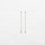 Luxury Leaf Earrings Low | OE-6034 in 18-karat gold with hand-set natural diamonds, designed in Belgium.