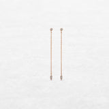 Luxury Leaf Earrings Low | OE-6034 in 18-karat gold with hand-set natural diamonds, designed in Belgium.