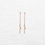Leaf Earrings Low | OE-6034 with ethically sourced natural diamonds in 18k gold, handcrafted in Antwerp.