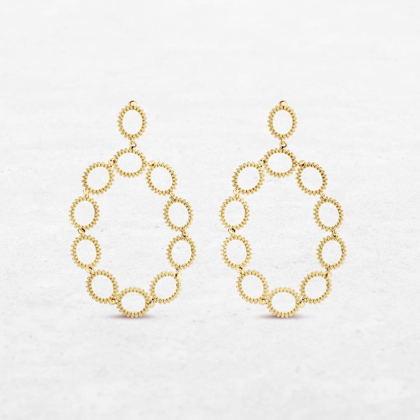 Isle Earrings | OE-8148 in 18k gold, made by O! Jewelry in Antwerp, Belgium.