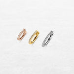 Luxury Hoop Earring | OE-5868 in 18-karat gold with hand-set natural diamonds, designed in Belgium.