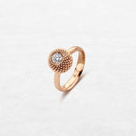 Timeless Affiance Ring | OR-5185 with natural diamonds and 18k gold, responsibly made in Antwerp.