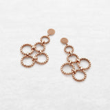 Circular earrings in rose gold made by O! Jewelry