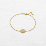 Luxury Plateau Bracelet | OB-4041 in 18-karat gold with hand-set natural diamonds, designed in Belgium.