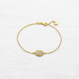 Luxury Plateau Bracelet | OB-4041 in 18-karat gold with hand-set natural diamonds, designed in Belgium.