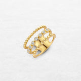 Timeless Indigo Ring | YK219314YA with natural diamonds and 18k gold, responsibly made in Antwerp.