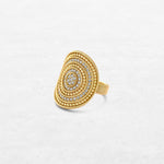 Luxury Contour Ring | OR-8401 in 18-karat gold with hand-set natural diamonds, designed in Belgium.