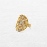 Luxury Contour Ring | OR-8401 in 18-karat gold with hand-set natural diamonds, designed in Belgium.