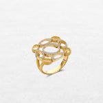 Luxury Emblem Ring Luminous | OR-8404 in 18-karat gold with hand-set natural diamonds, designed in Belgium.