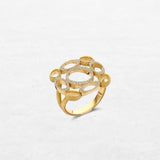 Luxury Emblem Ring Luminous | OR-8404 in 18-karat gold with hand-set natural diamonds, designed in Belgium.
