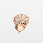 Luxury Plateau Prism Ring | OR-4113BR1 in 18-karat gold with hand-set natural diamonds, designed in Belgium.