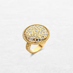 Timeless Plateau Prism Ring | OR-4113BR1 with natural diamonds and 18k gold, responsibly made in Antwerp.