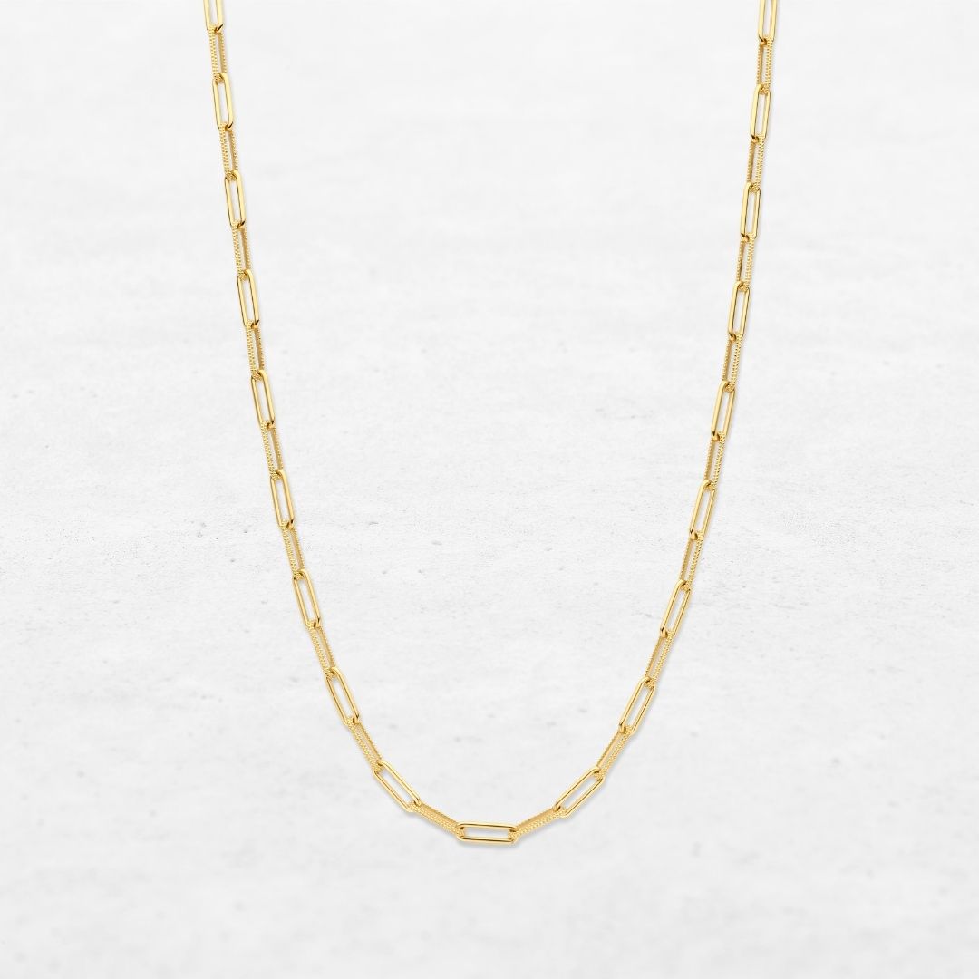 Timeless Clip Necklace | OP-9100 in 18-karat gold, designed and made in Antwerp.