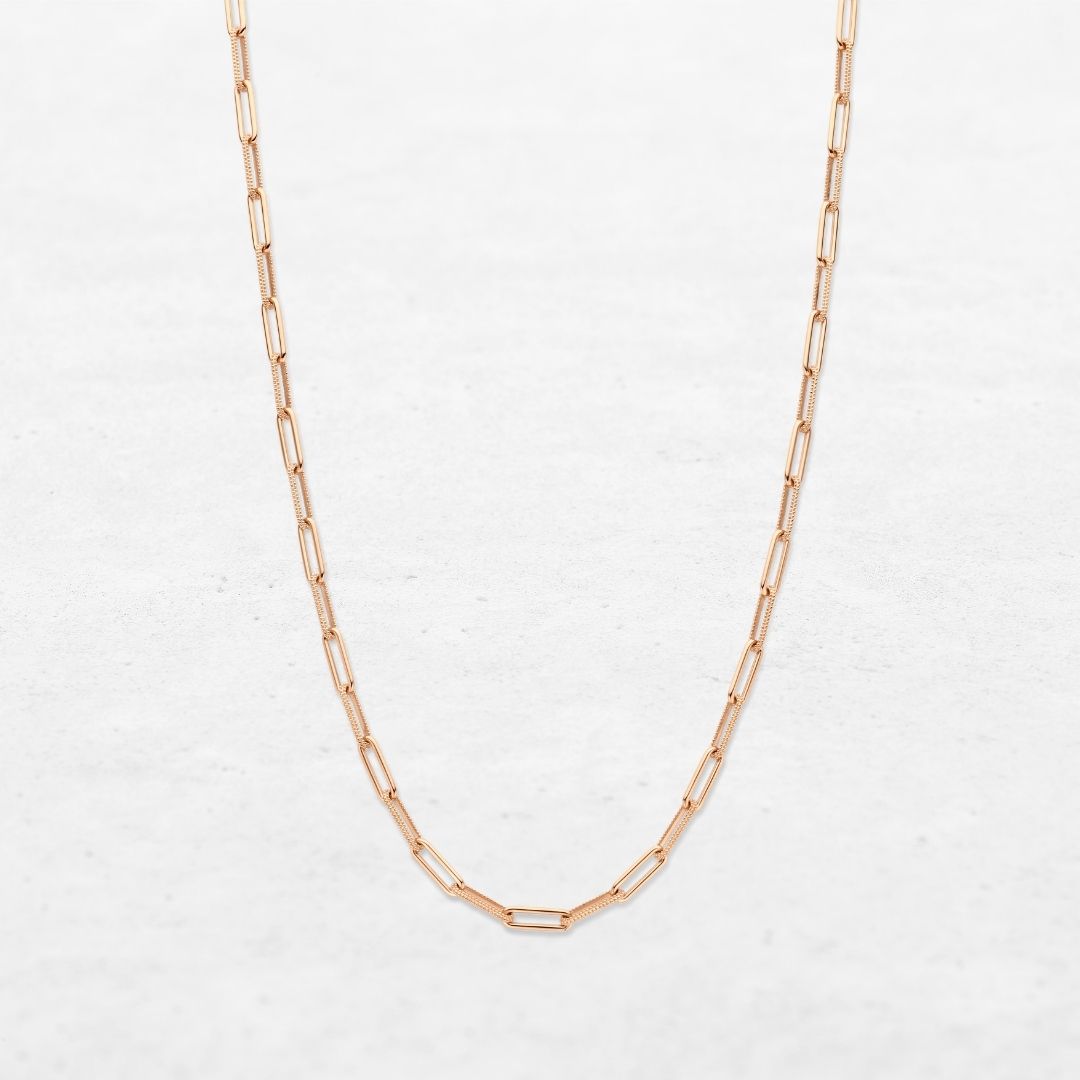 Timeless Clip Necklace | OP-9100 in 18-karat gold, designed and made in Antwerp.