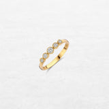 Eclipse Ring | YT222409YA with ethically sourced natural diamonds in 18k gold, handcrafted in Antwerp.