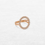 Leaf Circle | OR-5690F with ethically sourced natural diamonds in 18k gold, handcrafted in Antwerp.