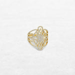 Luxury Spirito Ring | OR-5899 in 18-karat gold with hand-set natural diamonds, designed in Belgium.