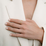 Timeless Revolve Open | OR-5788 with natural diamonds and 18k gold, responsibly made in Antwerp.