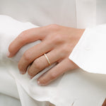 Timeless Half Alliance Ring | OR-5200 with natural diamonds and 18k gold, responsibly made in Antwerp.