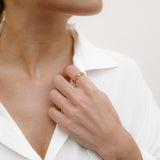Timeless Affinity Single | OR-8145 with natural diamonds and 18k gold, responsibly made in Antwerp.