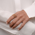 Affinity Triple | OR-8145-3 with ethically sourced natural diamonds in 18k gold, handcrafted in Antwerp.