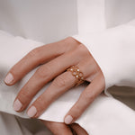 Luxury Affinity Double | OR-8145-2 in 18-karat gold with hand-set natural diamonds, designed in Belgium.