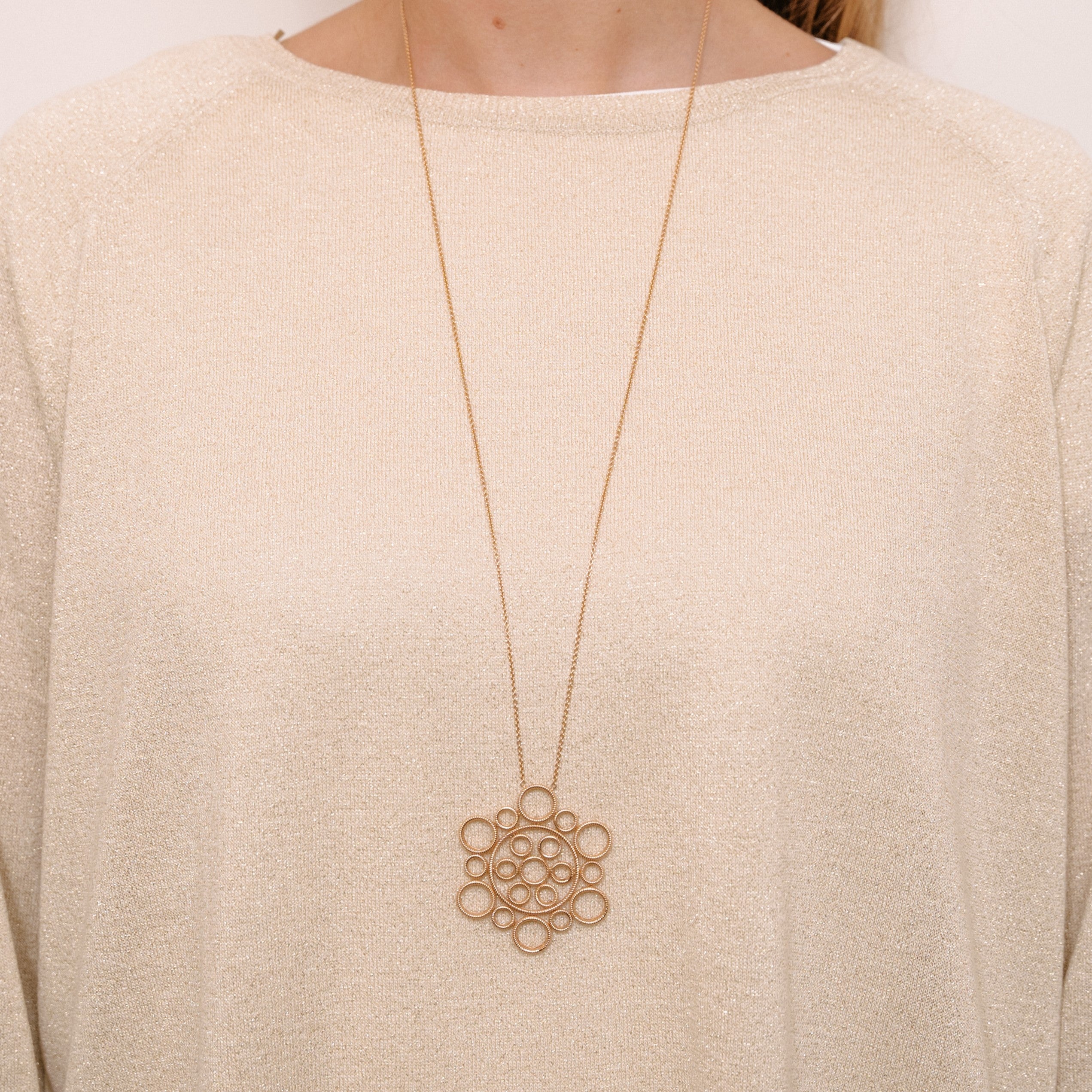 Timeless Sphere Necklace | OP-6051 in 18-karat gold, designed and made in Antwerp.