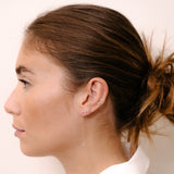 Leaf Earrings Low | OE-6034 with ethically sourced natural diamonds in 18k gold, handcrafted in Antwerp.