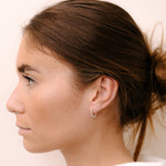 Hoop Earring | OE-5868 with ethically sourced natural diamonds in 18k gold, handcrafted in Antwerp.