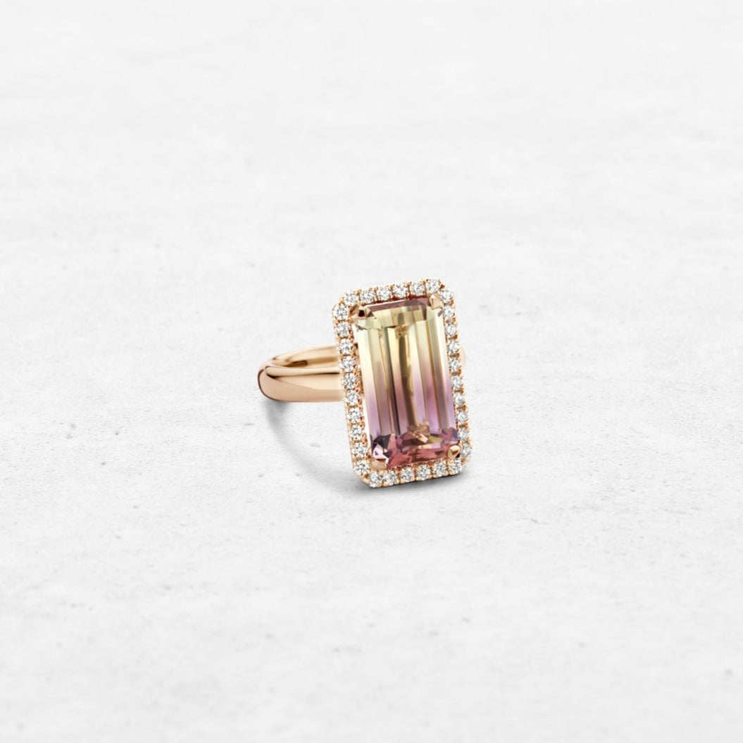 Custom Trinket Ring | OR-4220 with ethically sourced natural diamonds in 18k gold, handcrafted in Antwerp.