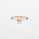 Oval Solitaire Engagement Ring | OR-0003