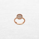 Diamond ring with diamonds in rose gold made by O! Jewelry