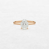 Oval Solitaire Engagement Ring | OR-0003