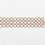 Circular bracelet with three rows in rose gold made by O! Jewelry