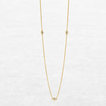 Fine necklace with diamonds in yellow gold made by O! Jewelry