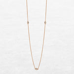Fine necklace with diamonds in rose gold made by O! Jewelry