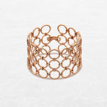 Closed circular bracelet with three rows in rose gold made by O! Jewelry